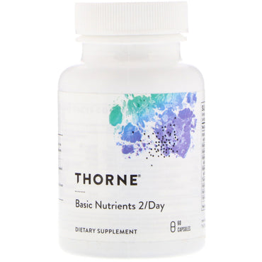 Thorne research, basisvoedingsstoffen 2/dag, 60 capsules