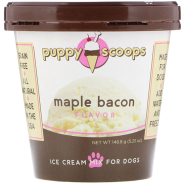 Tort Puppy, amestec de înghețată pentru câini, aromă de slănină de arțar, 5,25 oz (148,8 g)