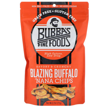 Bubba's Fine Foods, 'Nana Chips، بليزنج بافلو، 2.7 أونصة (77 جم)