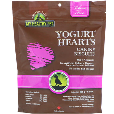 Mélange holistique, My Healthy Pet, Coeurs de yaourt, Biscuits canins, 8,29 oz (235 g)
