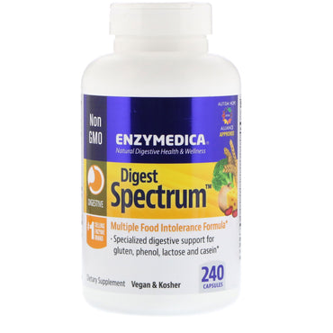 Enzymedica, 다이제스트 스펙트럼, 240 캡슐