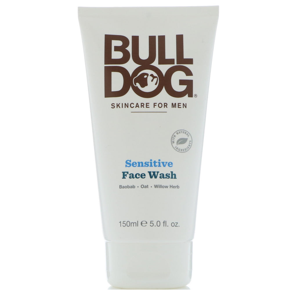 Bulldog Skincare For Men, Detergente viso sensibile, 5 fl oz (150 ml)