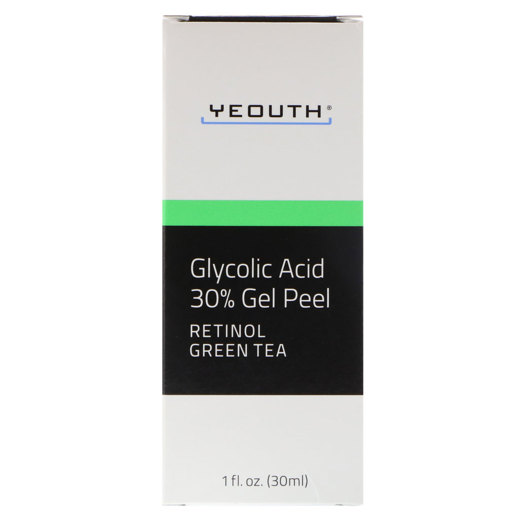 Yeouth, Ácido Glicólico, Peeling em Gel 30%, 30 ml (1 fl oz)