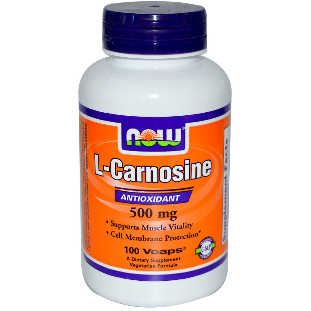Now Foods, L-Carnosina, 500 mg, 100 capsule vegetali