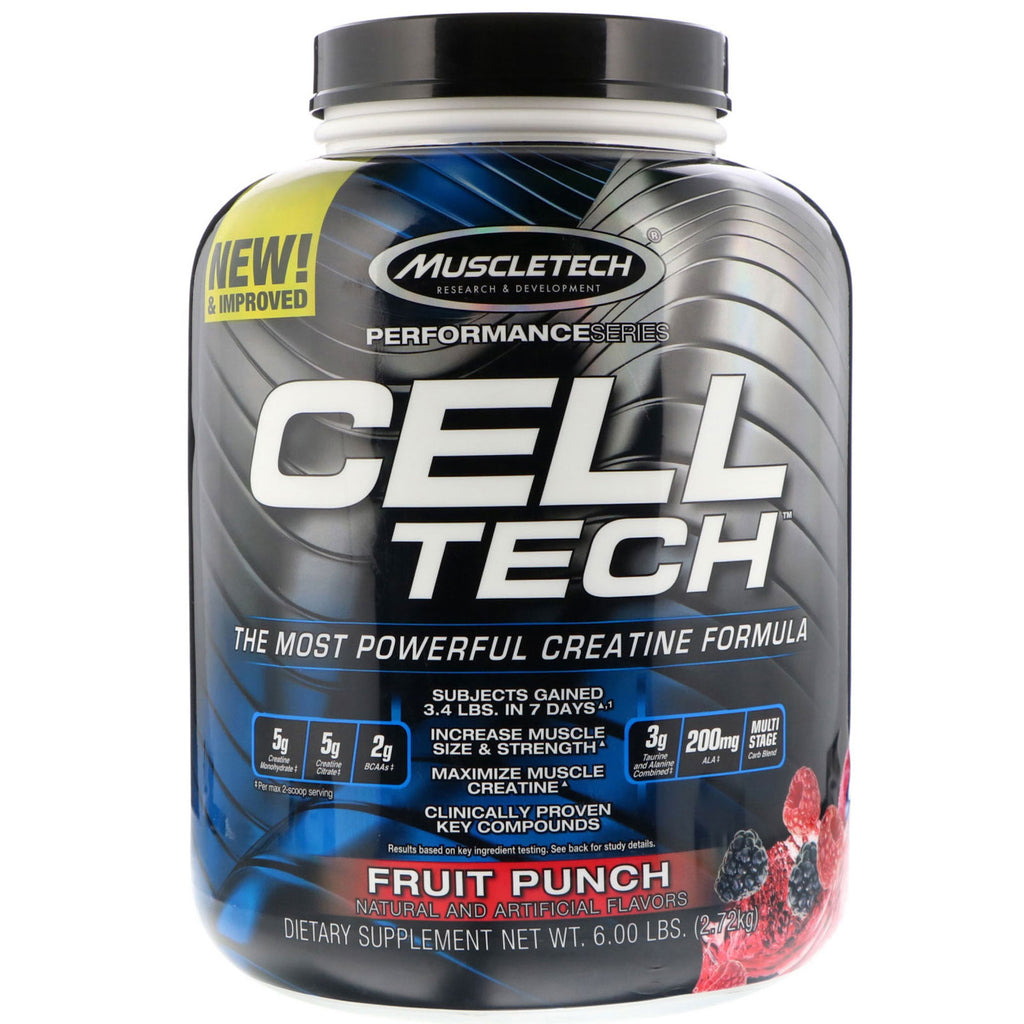 Muscletech, Cell Tech, Fruchtpunsch, 6,00 lb (2,72 kg)