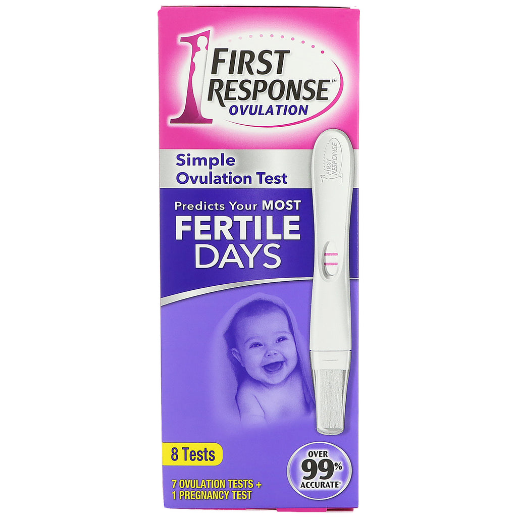 Første respons, eggløsnings- og graviditetstestsett, 7 eggløsningstester + 1 graviditetstest