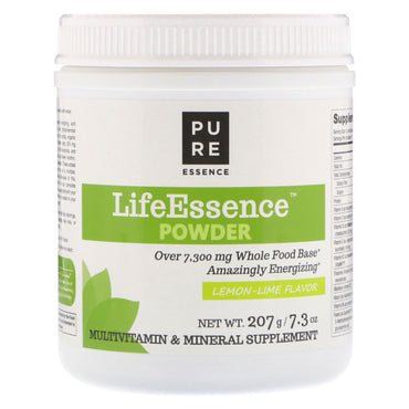 Pure Essence, poudre LifeEssence, saveur citron-lime, 7,3 oz (207 g)