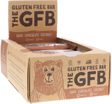 The GFB, glutenfreier Riegel, dunkle Schokoladen-Kokosnuss, 12 Riegel, je 2,05 oz (58 g).