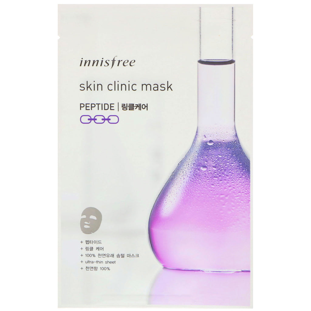 Innisfree, Masque Skin Clinic, Peptide, 1 feuille