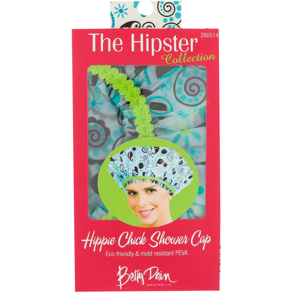 Betty Dain Creations, LLC, The Hipster Collection, Hippie Chick Shower Cap, 1 Shower Cap