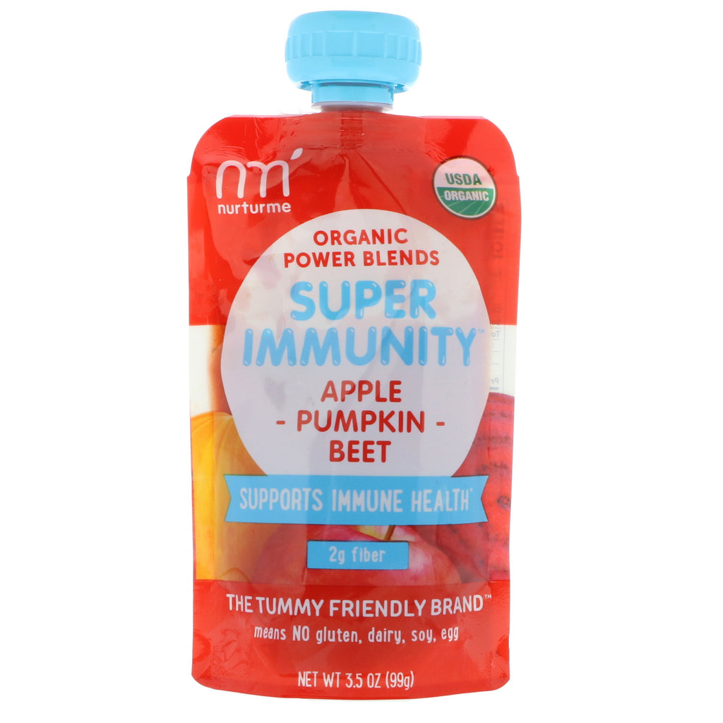 NurturMe Power Blends Super Immunity Manzana Calabaza Remolacha 3,5 oz (99 g)