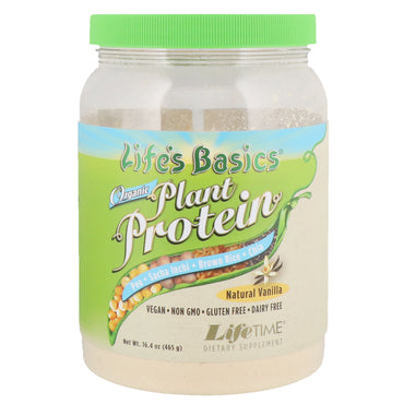 Life Time, Life's Basics,  Plant Protein, Natural Vanilla, 16.4 oz (465 g)