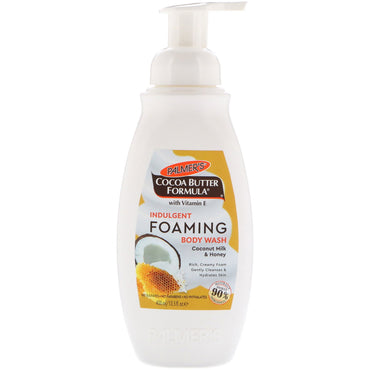 Palmer's Indulgent Foaming Body Wash, Coconut Milk & Honey, 13.5 ออนซ์ (400 มล.)
