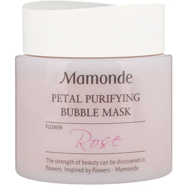 Mamonde, Mascarilla de burbujas purificante de pétalos, rosa, 100 ml