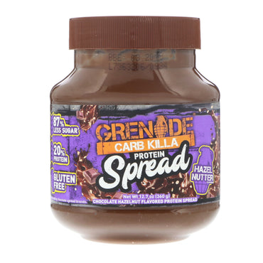 Granat, Carb Killa Protein Spread, Chokolade Hasselnødde Smag, 12,7 oz (360 g)