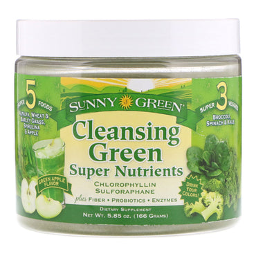 Sunny Green, Supernutrientes Verdes de Limpeza, Maçã Verde, 166 g (5,85 oz)