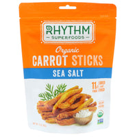 Rhythm Superfoods, bâtonnets de carottes, sel de mer, 1,4 oz (40 g)