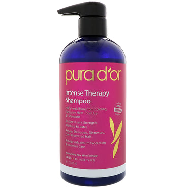 Pura D'or, Shampooing Thérapie Intense, 16 fl oz (473 ml)