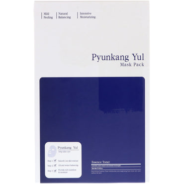 Pyunkang yul, pacote de máscaras, cuidados com a pele em 3 etapas, 5 máscaras
