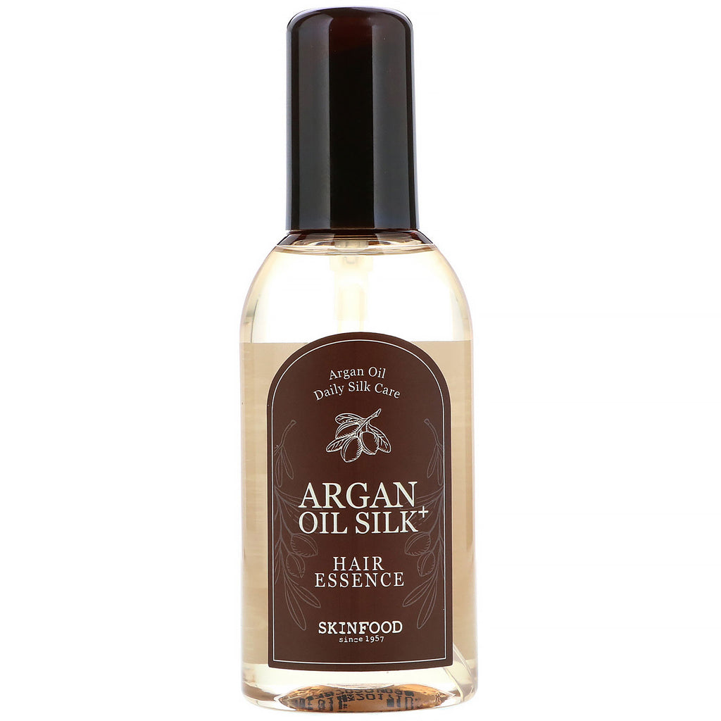 Skinfood, Olej Arganowy Silk Plus, Esencja do włosów, 3,38 uncji (100 ml)