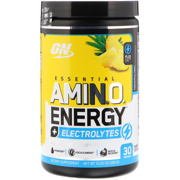 Optimum Nutrition, Énergie Amino Essentielle + Électrolytes, Ananas Twist, 10,05 oz (285 g)