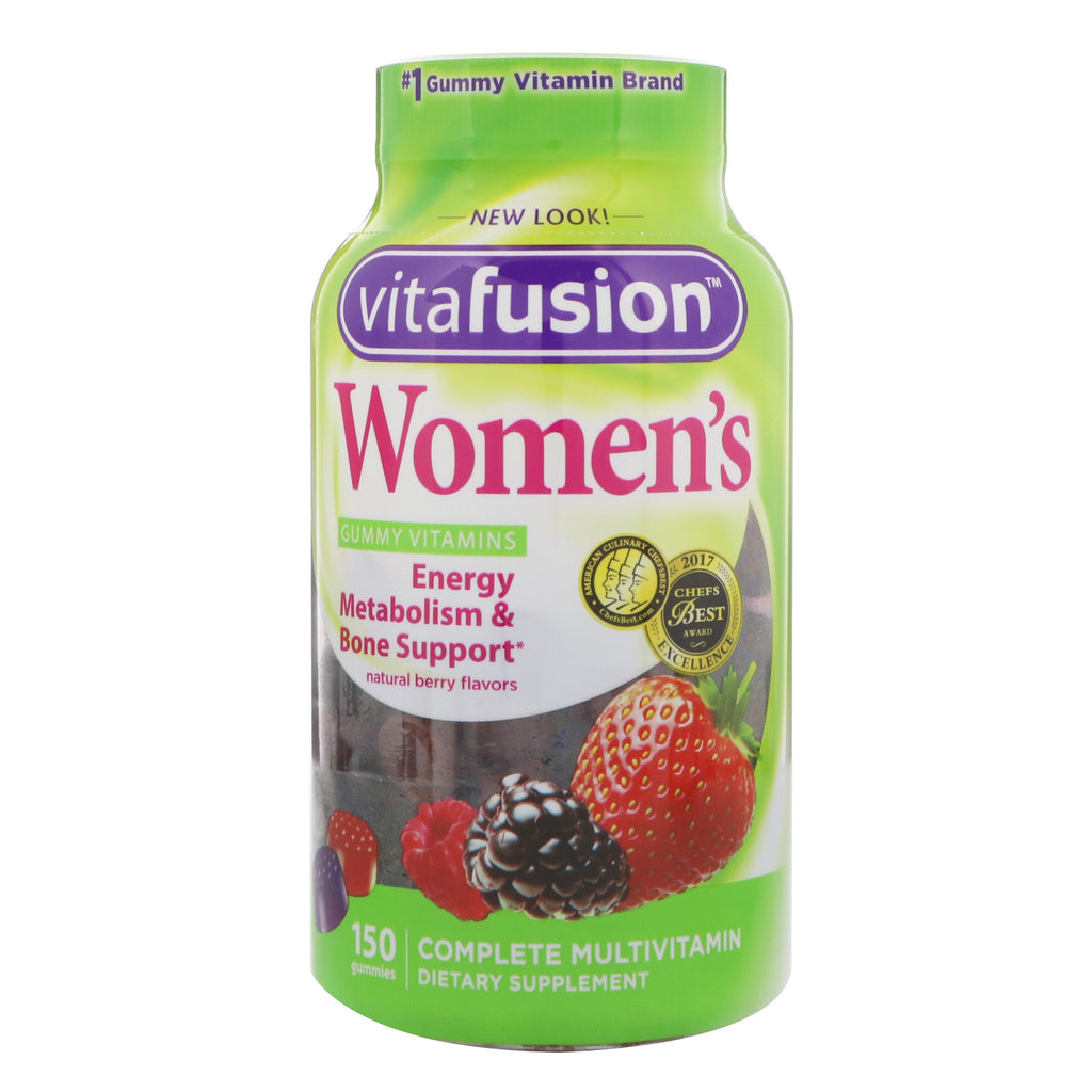 वीटाफ्यूजन, महिलाओं के लिए गमी विटामिन, प्राकृतिक बेरी फ्लेवर, 150 गमियां