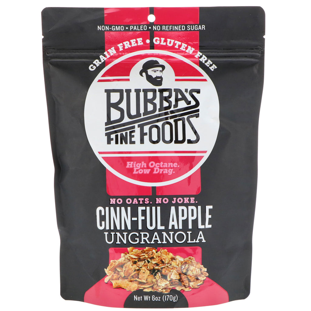 Bubba's Fine Foods, UnGranola, Cinn-Ful Apple, 6 אונקיות (170 גרם)