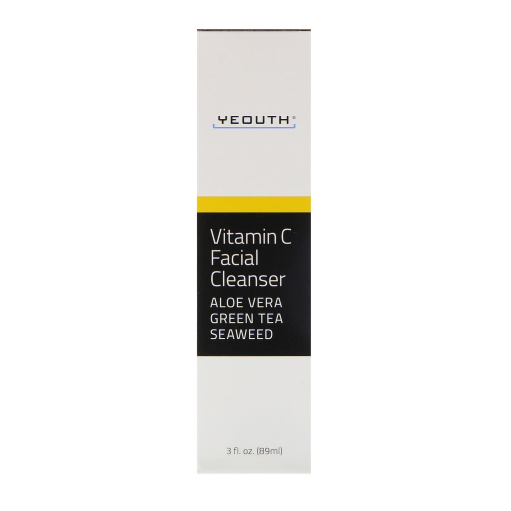 Yeouth, demachiant facial cu vitamina C, 3 fl oz (89 ml)