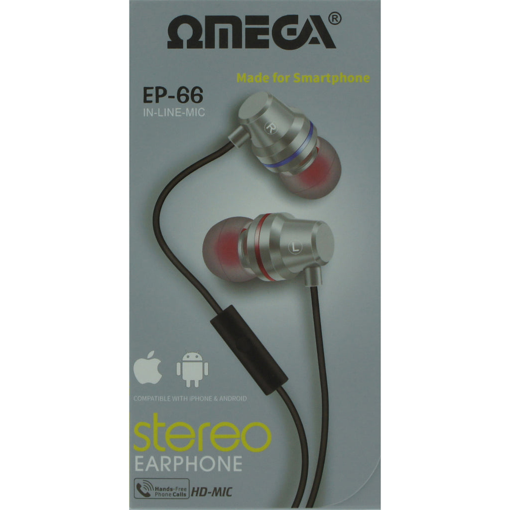 オメガ オメガ EP-66| Stイヤホン|スマートフォン用マイク付き