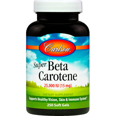 Carlson Labs, Super Beta Carotene, 25,000 IU (15 mg), 250 Soft Gels
