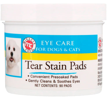 Wunderpflege, Augenpflege, Tränenflecken-Pads, für Hunde und Katzen, 90 Pads