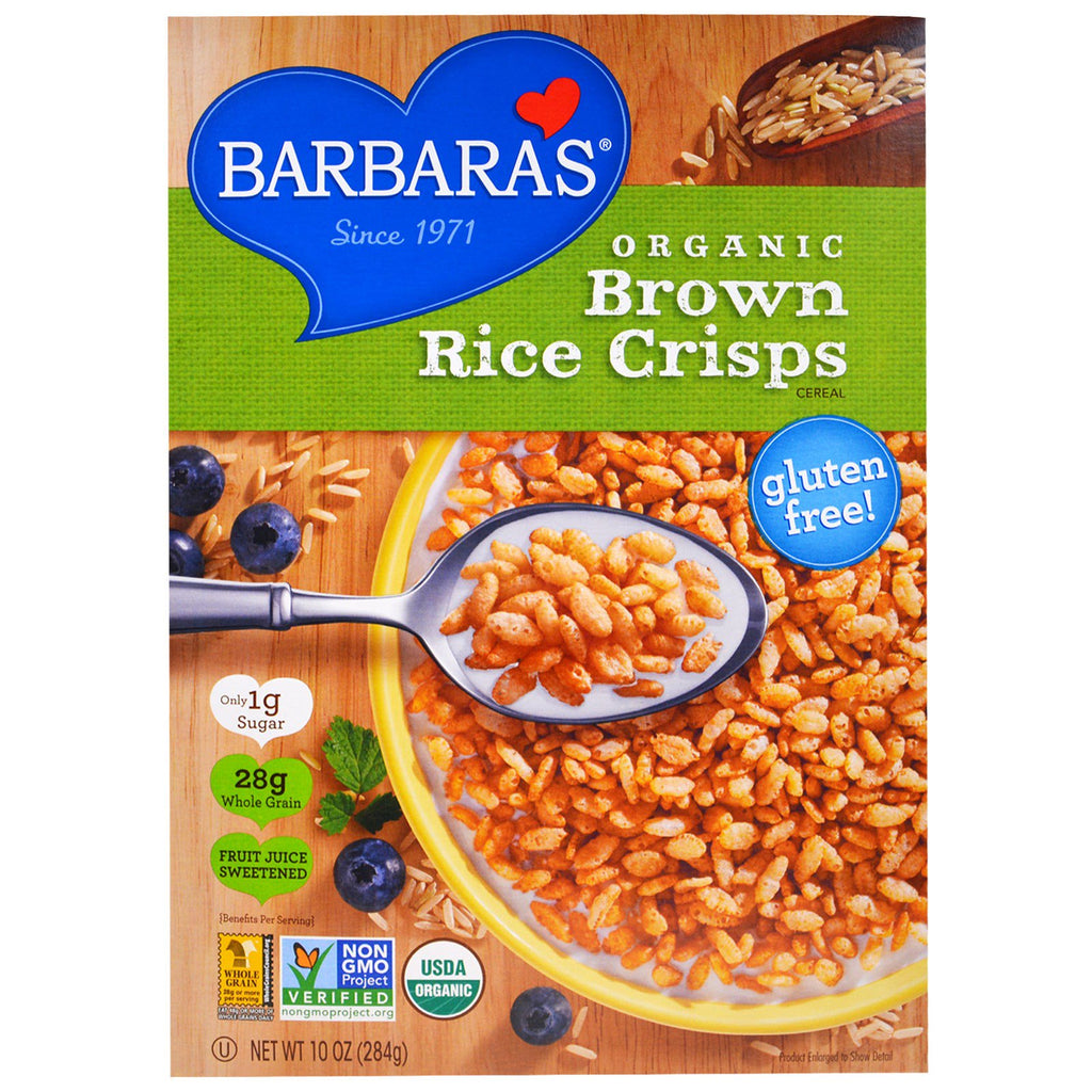 Barbara's Bakery, Brown Rice Crisps Müsli, 10 oz (284 g)