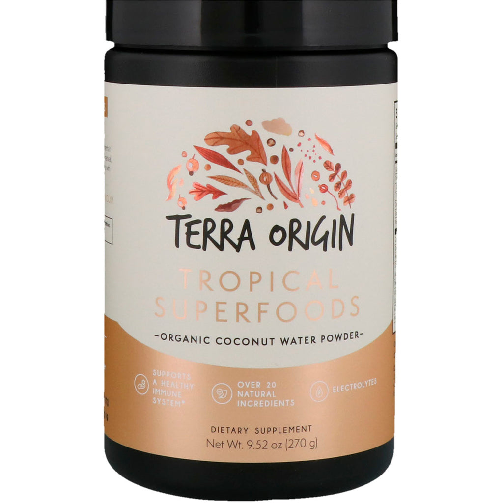 Terra Origin, Tropical Superfoods,  Coconut Water Powder, 9.52 oz (270 g)