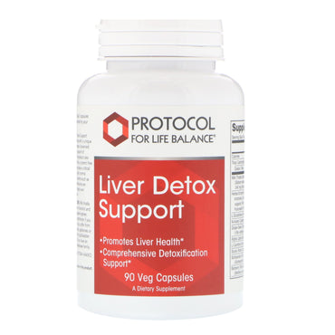 Protocol for Life Balance, apoyo para la desintoxicación del hígado, 90 cápsulas vegetales