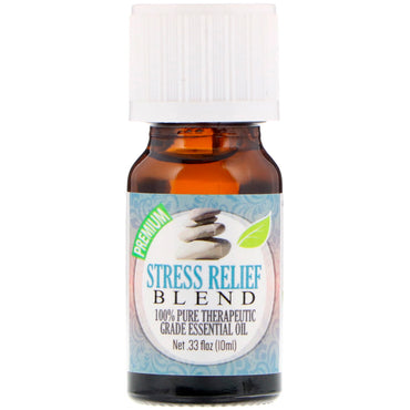 Healing Solutions 100% Pure Therapeutic Grade Essential Oil Stress Relief Blend 0.33 fl oz (10 ml)