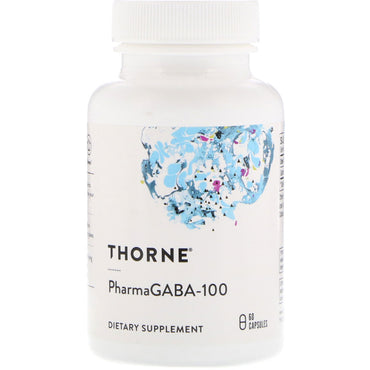 Thorne Research, PharmaGABA-100, 60 gélules