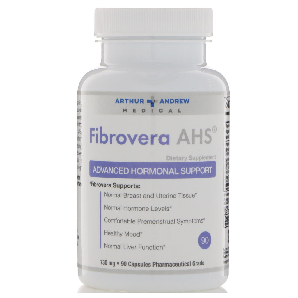 Arthur Andrew Medical, FibroVera AHS, Suporte Hormonal Avançado, 730 mg, 90 Cápsulas