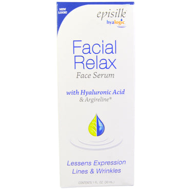 Hyalogic LLC, Episilk, Sérum visage relaxant pour le visage, 1 fl oz (30 ml)