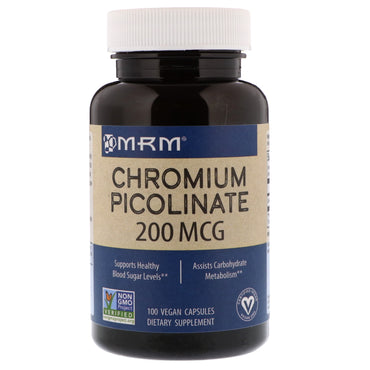 MRM, Picolinate de chrome, 200 mcg, 100 capsules végétaliennes