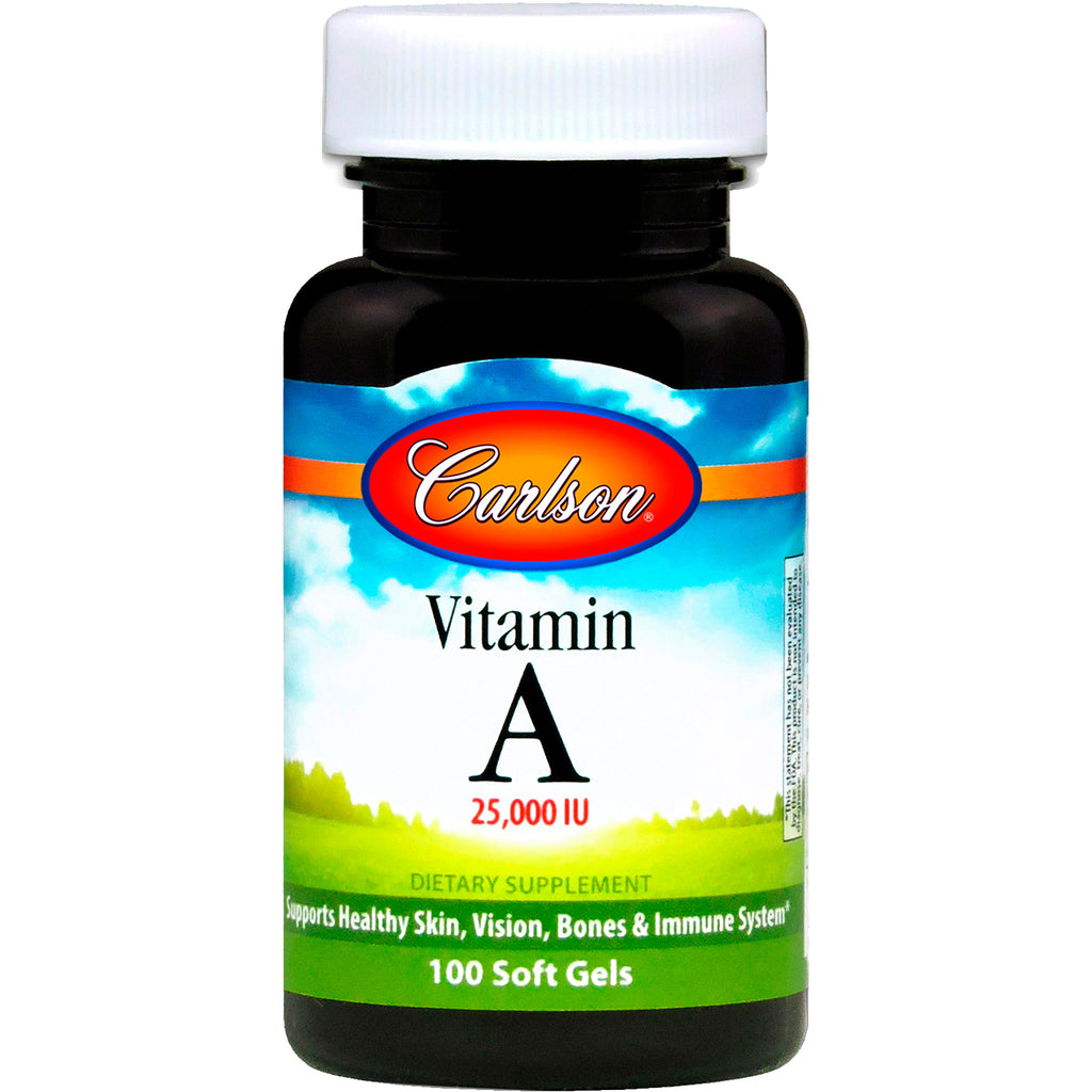 Carlson Labs, vitamina A, 25 000 UI, 100 cápsulas blandas