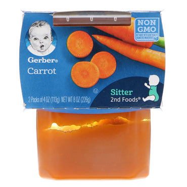 Gerber 2nd Foods Carrot 2 Pack 4 oz (113 גרם) כל אחד