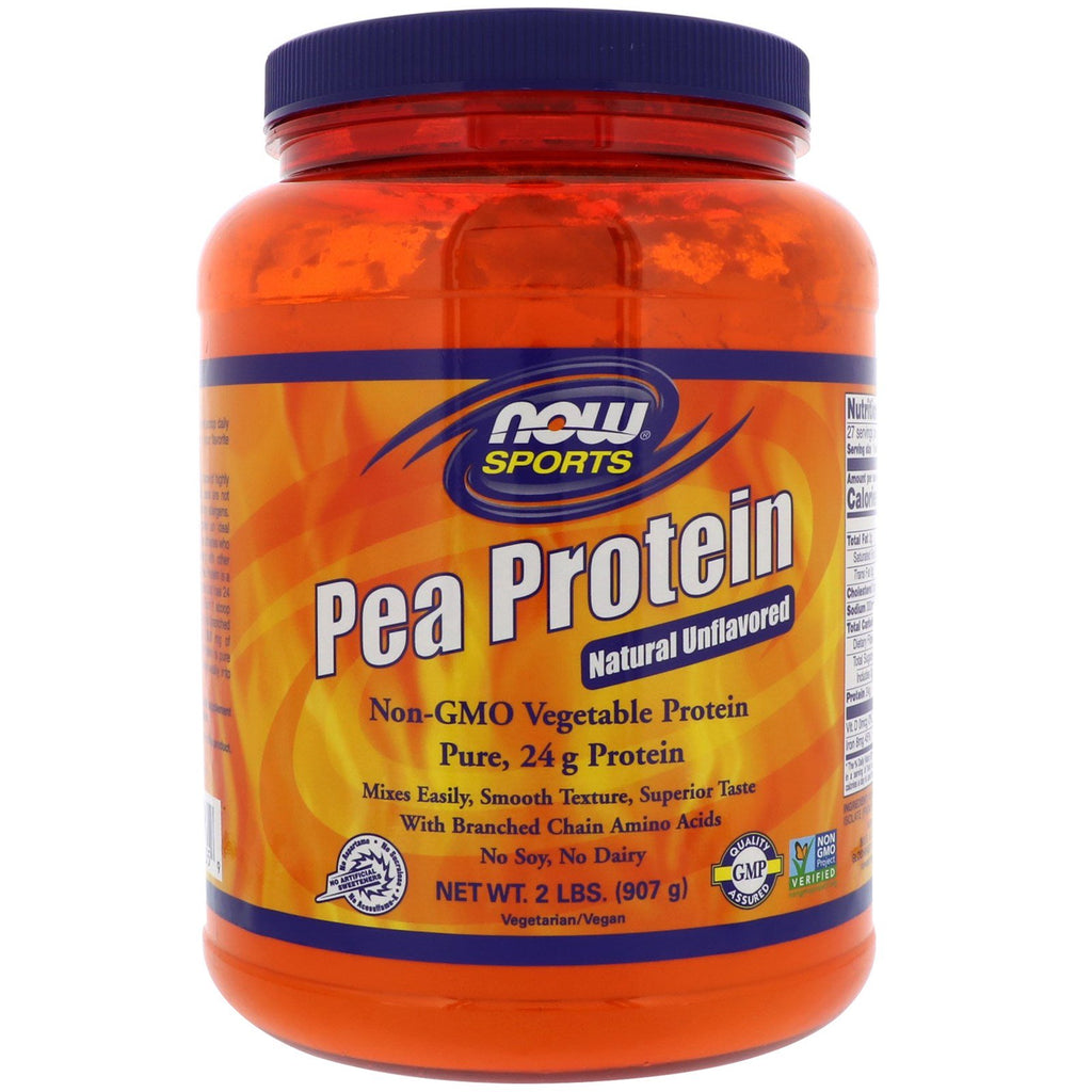 Now Foods, Sports, Pea Protein, Natural Unflavored, 2 lbs (907 g)