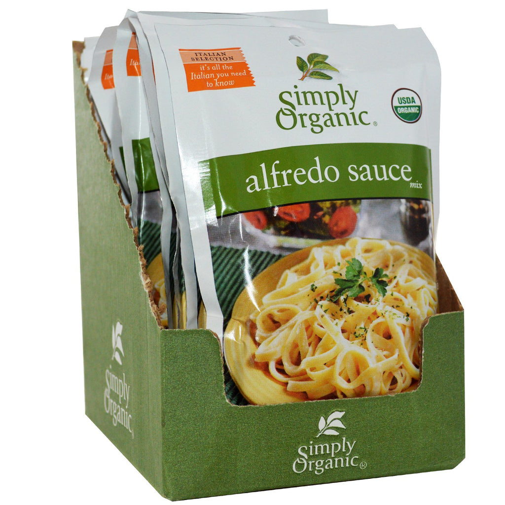 Simply, Alfredo-sausmix, 12 pakjes, elk 1,48 oz (42 g)