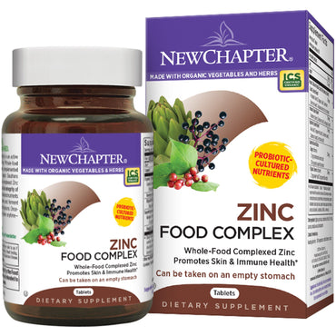 New Chapter, Complexe Alimentaire Zinc, 60 Comprimés