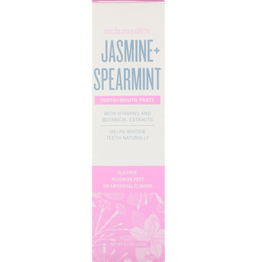 Schmidt's Natural Deodorant, Tooth + Mouth Paste, Jasmine + Spearmint, 4.7 oz (133 g)