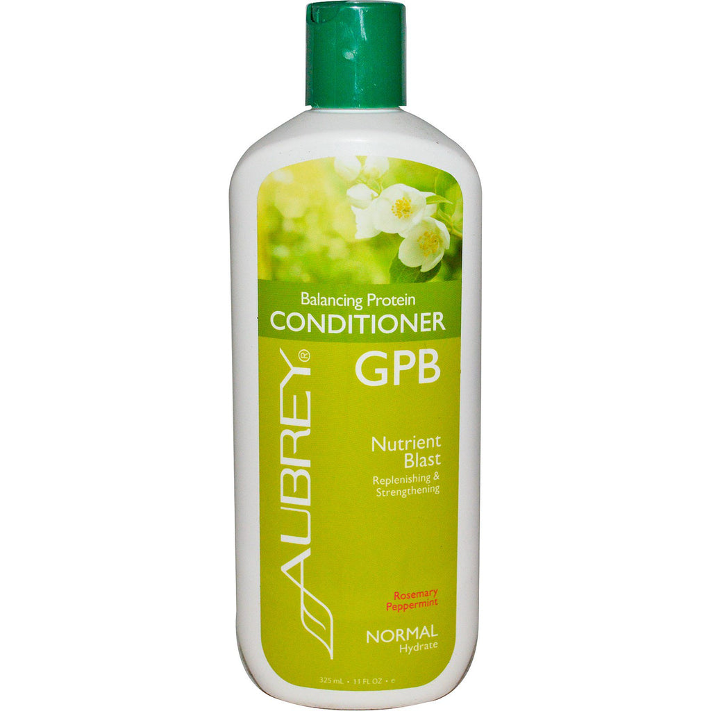 Aubrey s, Après-shampoing protéiné équilibrant GPB, Romarin et menthe poivrée, Normal, 11 fl oz (325 ml)