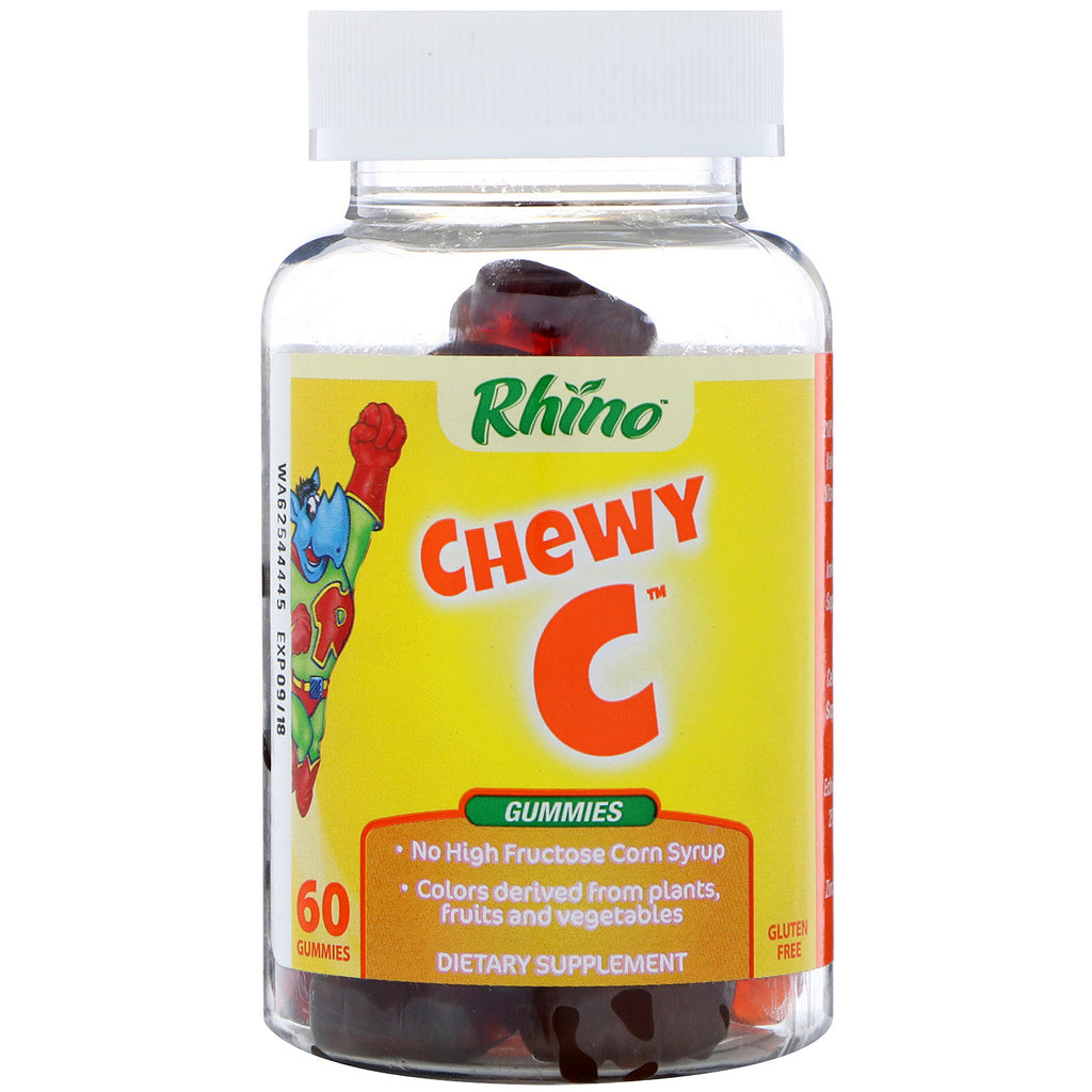Nutrition Now, Rhino, Chewy C, 60 Gummibärchen