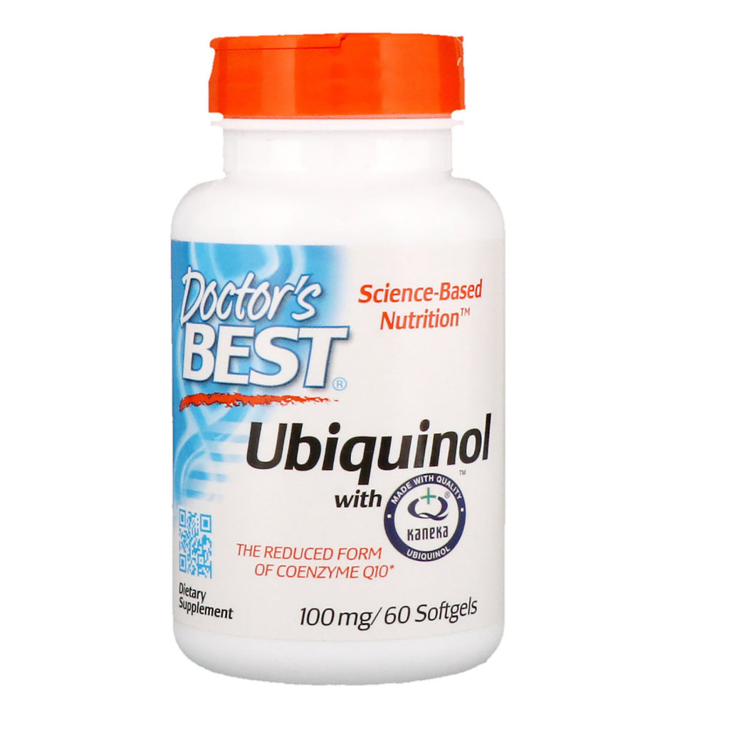 Doctor's Best, Ubiquinol, Zawiera Kaneka QH, 100 mg, 60 kapsułek żelowych