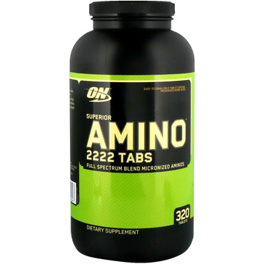 Nutrición óptima, superior amino 2222 pestañas, 320 tabletas