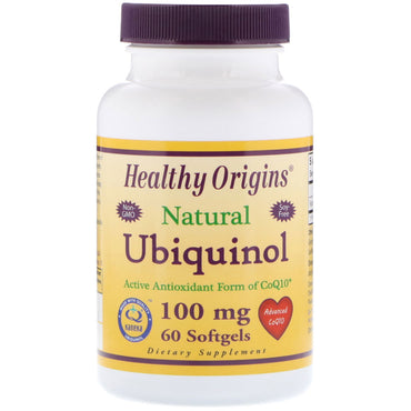 Healthy Origins, Ubiquinol, 100 mg, 60 gélules